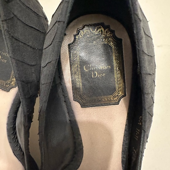 Christian Dior Caltzatura Miss Dior Peep Toe Pump size 36.5 100% Nubuck python - Picture 5 of 8
